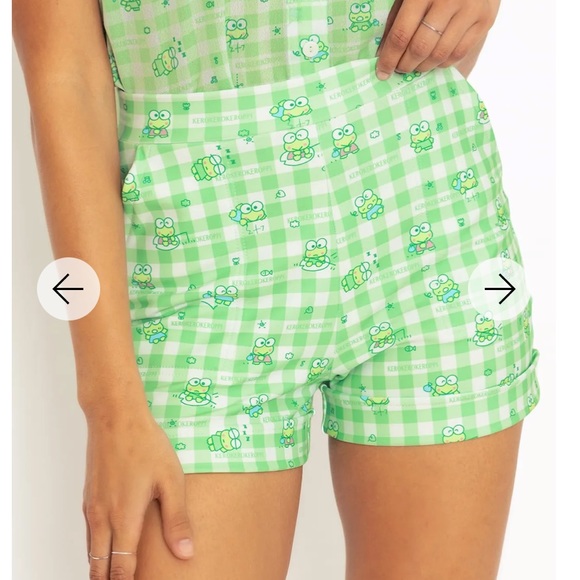 Blackmilk Pants - Blackmilk x Sanrio - Keroppi Cuffed Shorts Limited